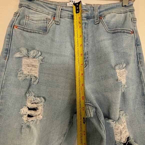 Wax Jeans Mom Light Wash Distressed Sz 5 Sz 27 - Picture 8 of 10